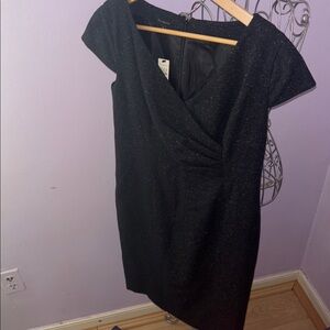 Flash Sale 🎉NWT Talbots Shimmering Black Midi Dress